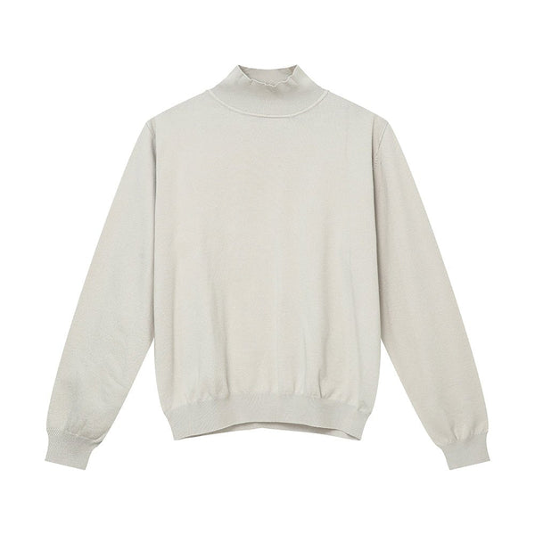 韓国ファッション SELCA-Semitar Neck Sustainable Sweater-mselca2023aw693-06