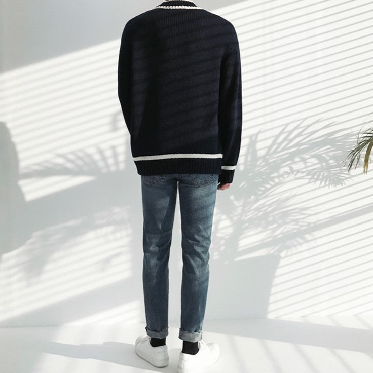 韓国ファッション SELCA-Semitar neck sweater-mselca2023aw694-04
