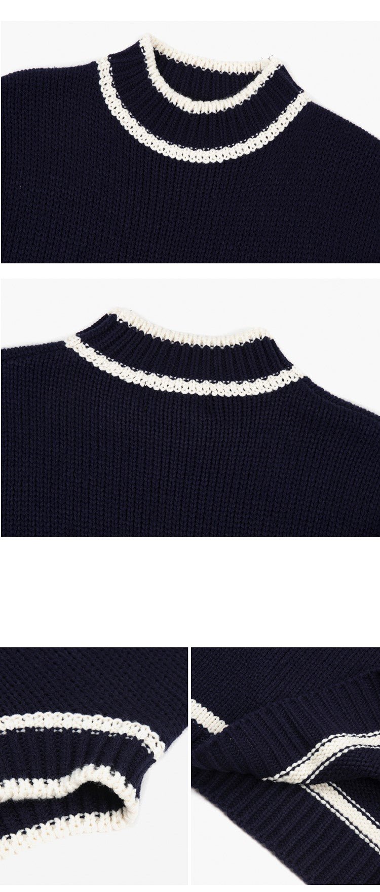 韓国ファッション SELCA-Semitar neck sweater-mselca2023aw694-06