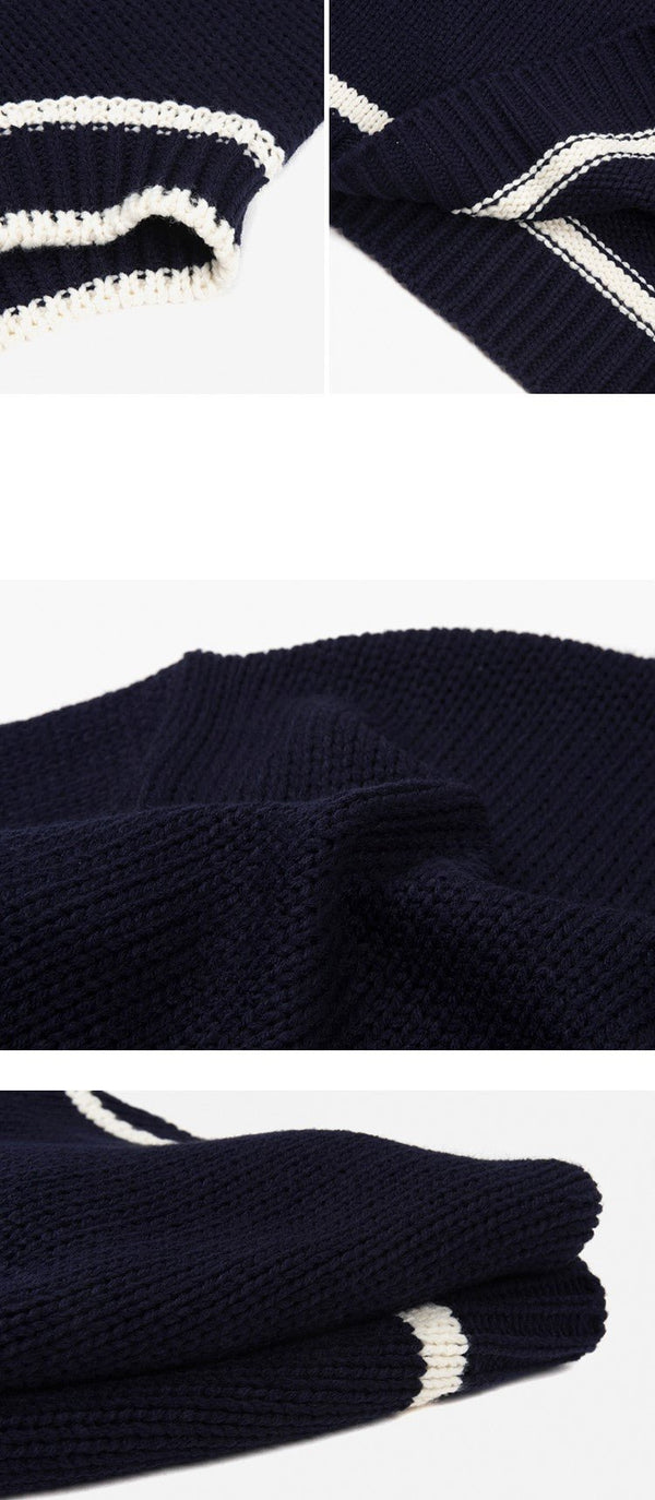 韓国ファッション SELCA-Semitar neck sweater-mselca2023aw694-07