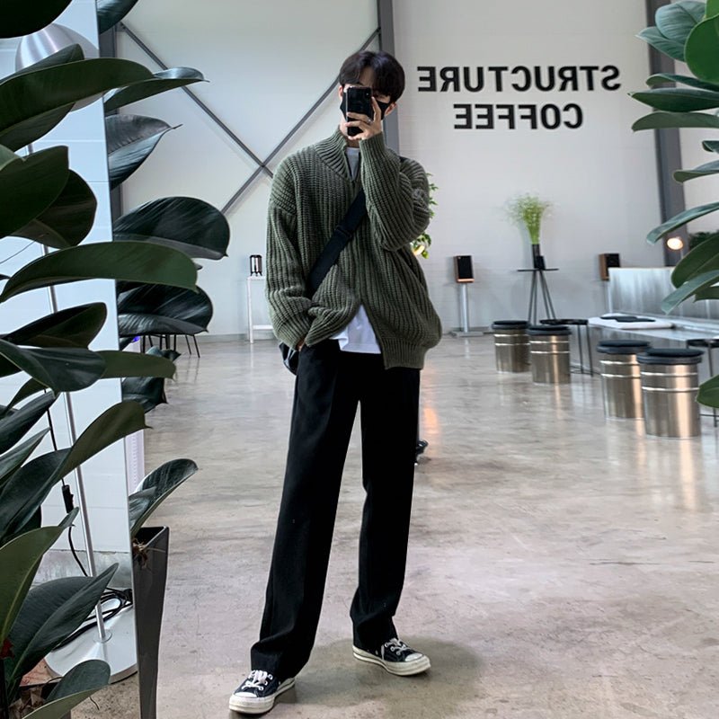 韓国ファッション SELCA-Semitar Zipper Knit-mselca2023aw696-02