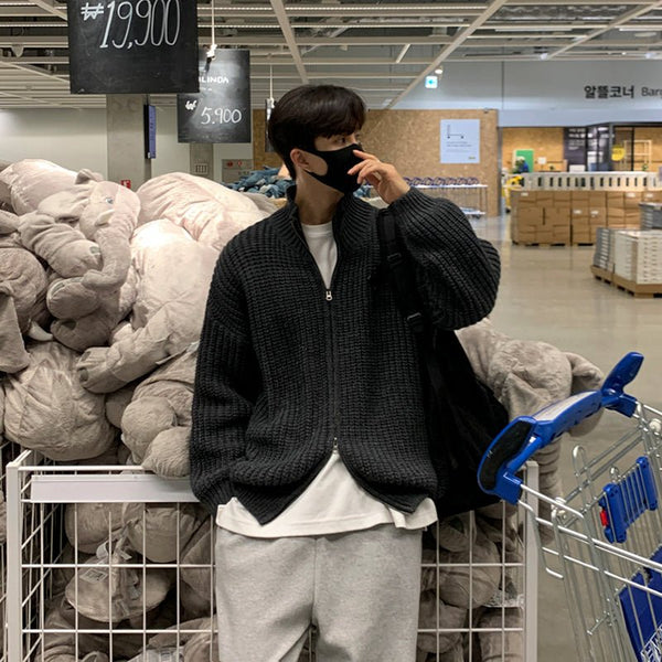 韓国ファッション SELCA-Semitar Zipper Knit-mselca2023aw696-04