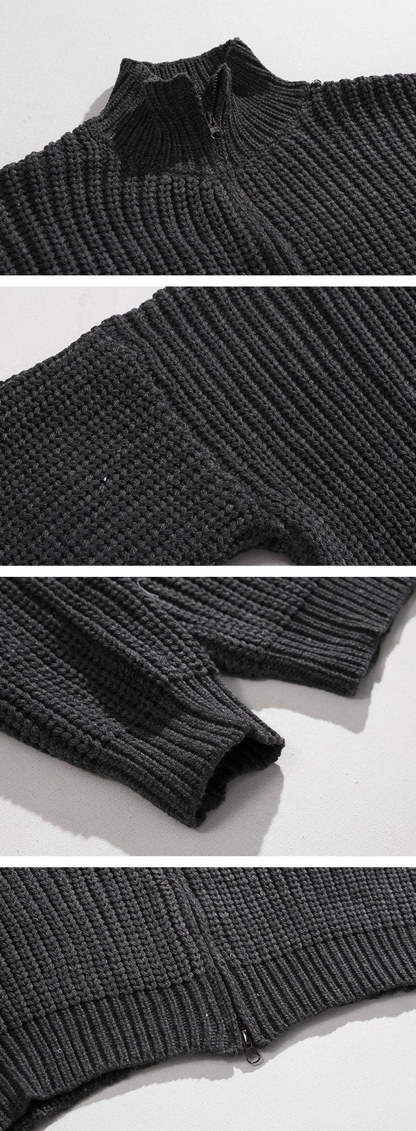 韓国ファッション SELCA-Semitar Zipper Knit-mselca2023aw696-07