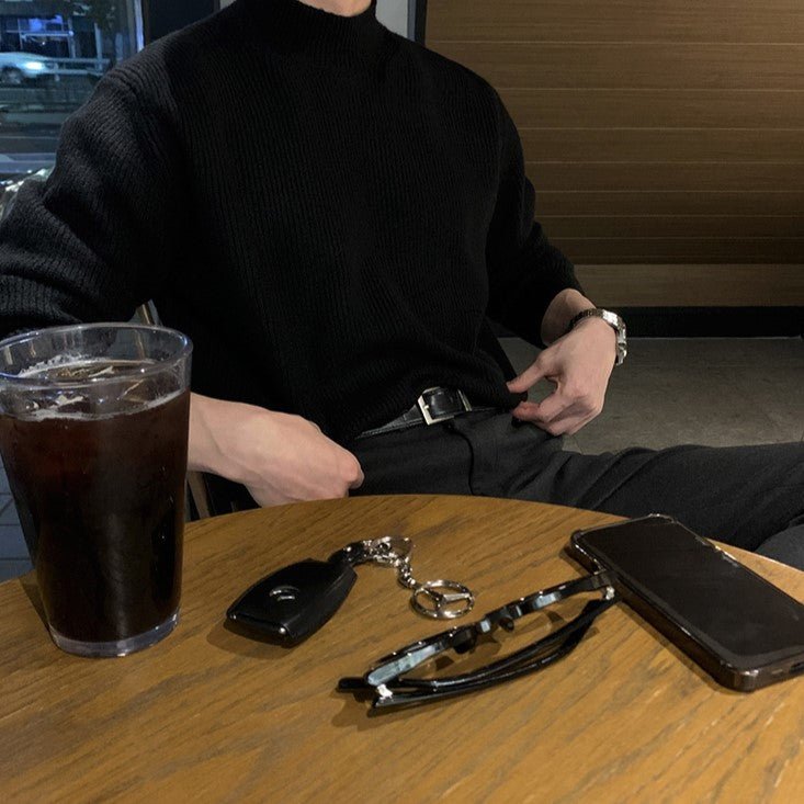韓国ファッション SELCA-Semitter neck sweater-mselca2023aw697-05