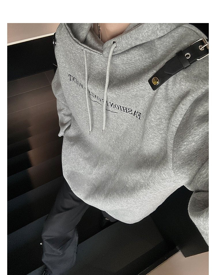 韓国ファッション SELCA-Shoulder belt hoodie-mselca2023aw735-04