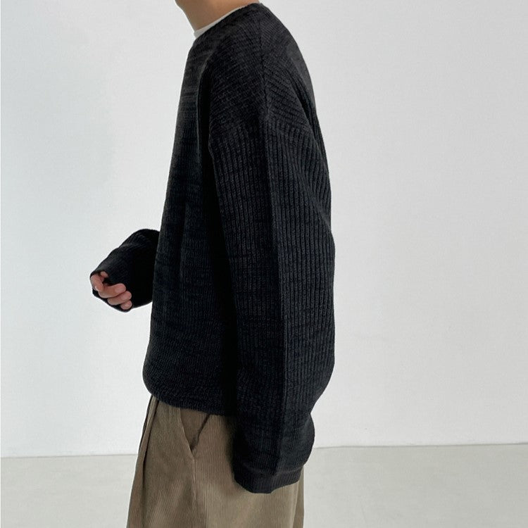 韓国ファッション SELCA-Simple knit long -sleeved sweater-mselca2023aw746-02