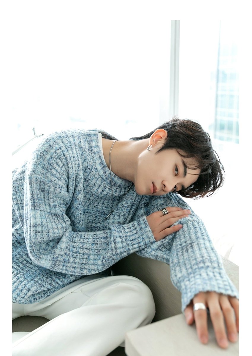 韓国ファッション SELCA-Simple knit sweater-mselca2023aw747-04