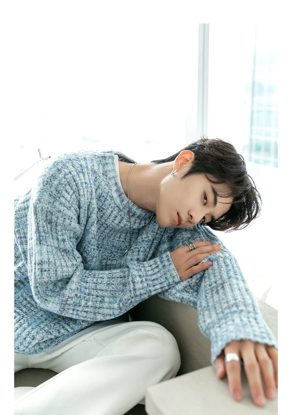 韓国ファッション SELCA-Simple knit sweater-mselca2023aw747-04