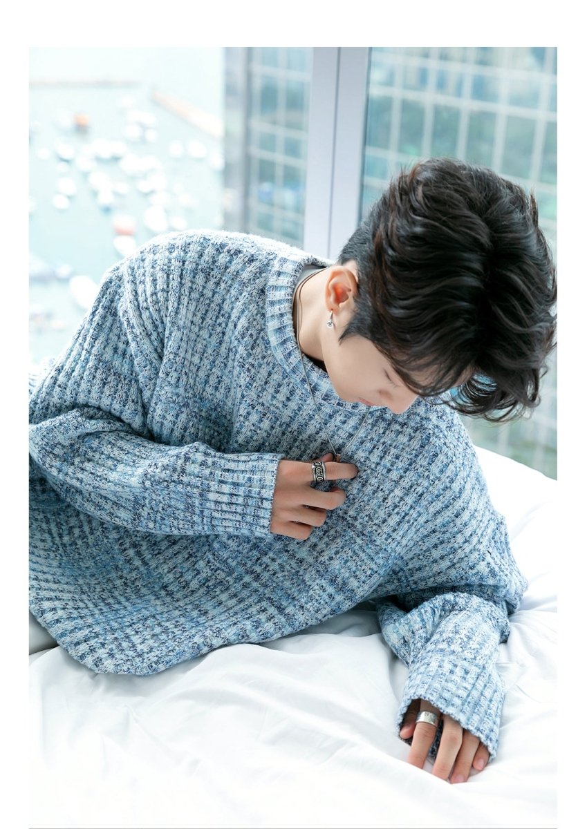 韓国ファッション SELCA-Simple knit sweater-mselca2023aw747-05