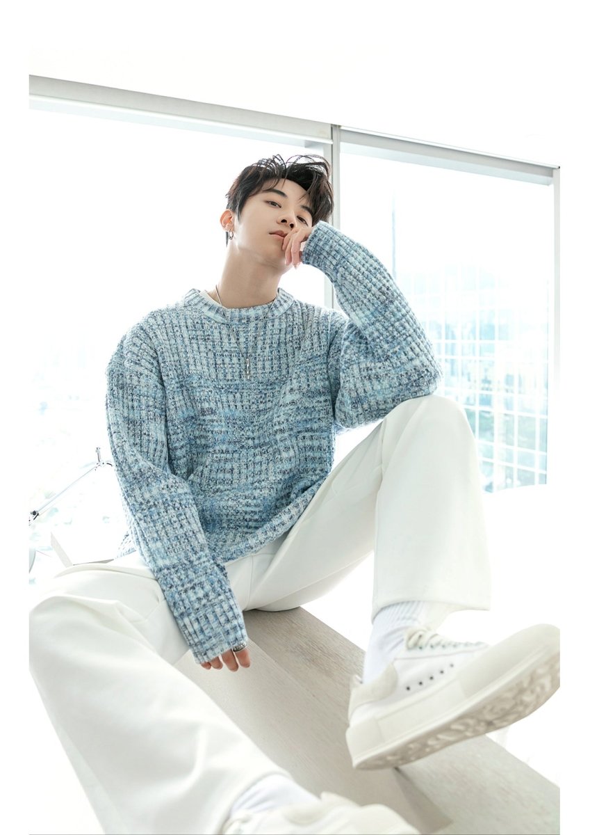 韓国ファッション SELCA-Simple knit sweater-mselca2023aw747-06