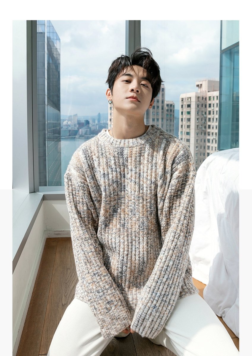 韓国ファッション SELCA-Simple knit sweater-mselca2023aw747-09