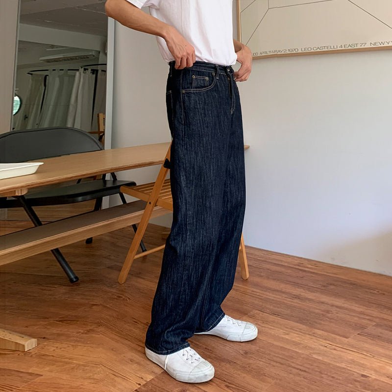 韓国ファッション SELCA-Simple straight denim-mselca2023aw756-02