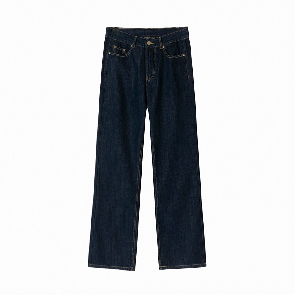 韓国ファッション SELCA-Simple straight denim-mselca2023aw756-05