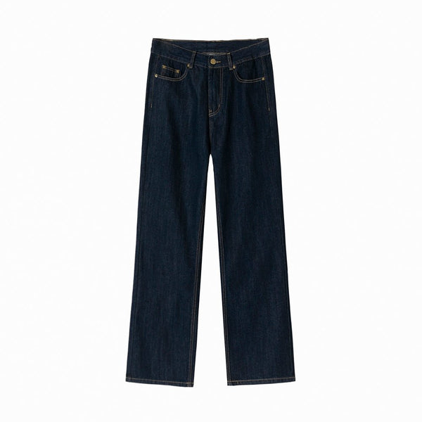 韓国ファッション SELCA-Simple straight denim-mselca2023aw756-05