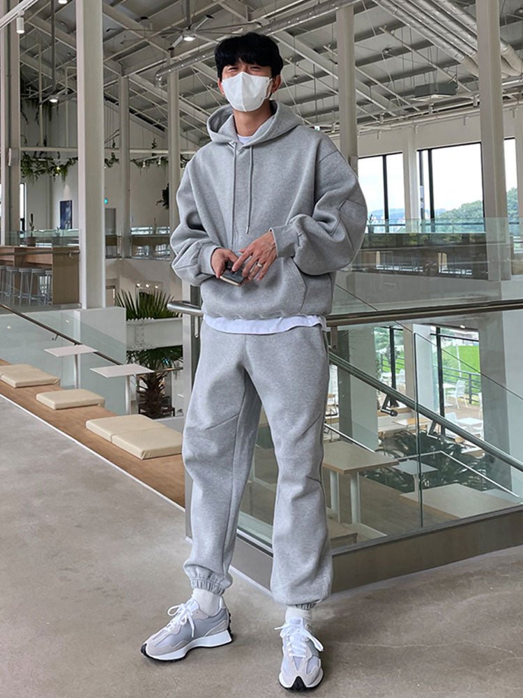 韓国ファッション SELCA-Simple sweat setup-mselca2023aw758-08