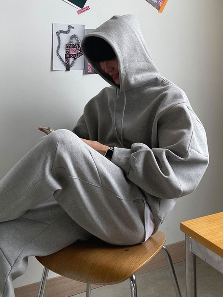 韓国ファッション SELCA-Simple sweat setup-mselca2023aw758-04