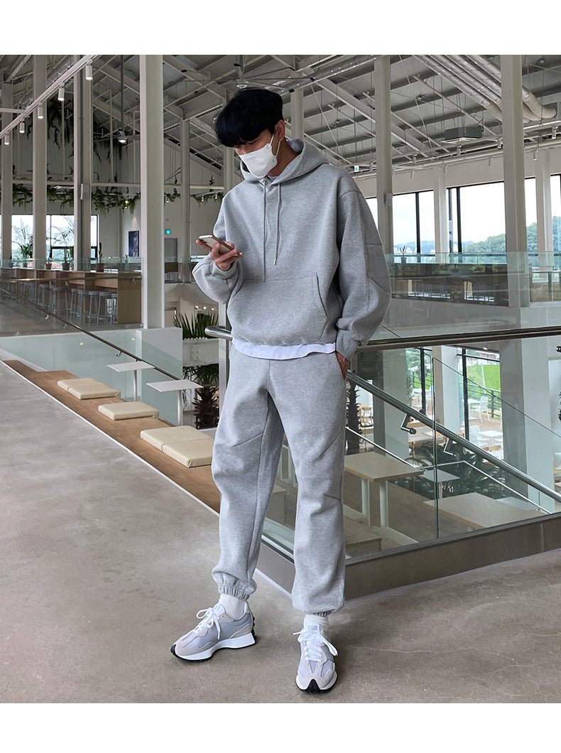 韓国ファッション SELCA-Simple sweat setup-mselca2023aw758-010