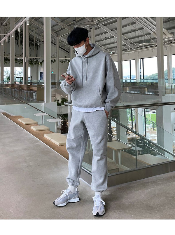 韓国ファッション SELCA-Simple sweat setup-mselca2023aw758-010
