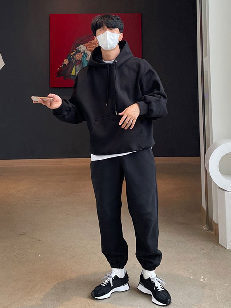 韓国ファッション SELCA-Simple sweat setup-mselca2023aw758-06