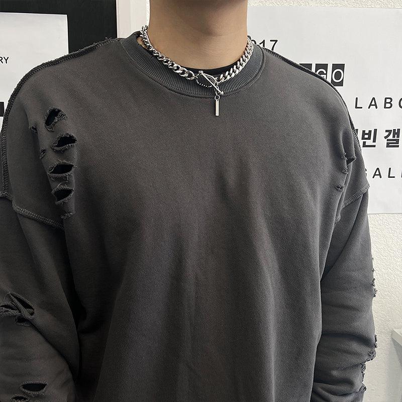 韓国ファッション SELCA-Buckle Bone Chain-mselca2023aw75-04