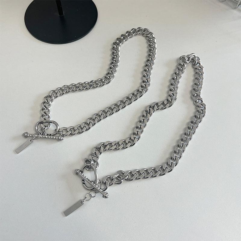 韓国ファッション SELCA-Buckle Bone Chain-mselca2023aw75-02