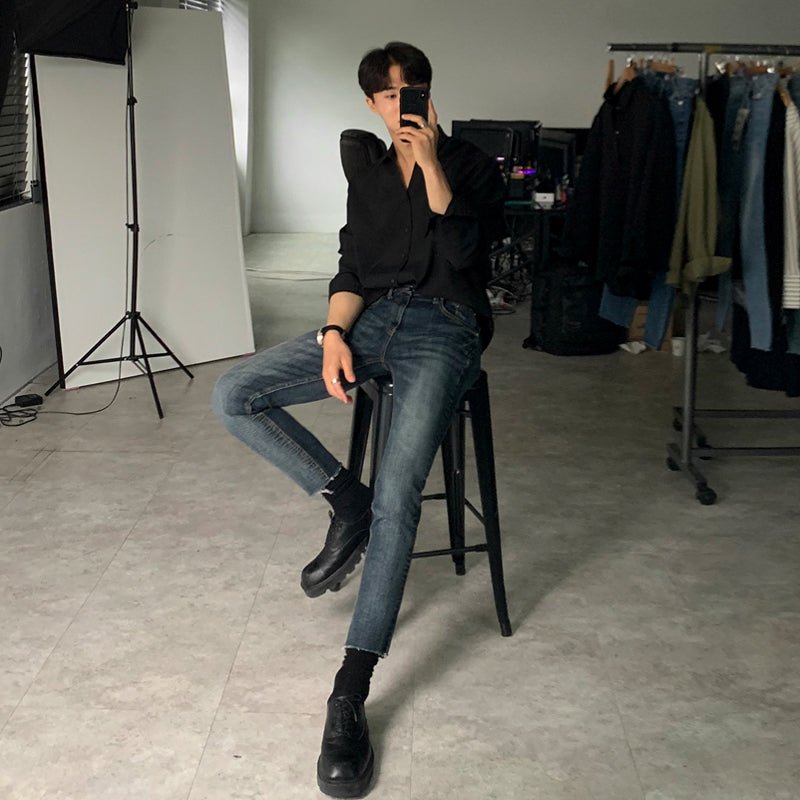 韓国ファッション SELCA-Skinny denim pants-mselca2023aw760-02