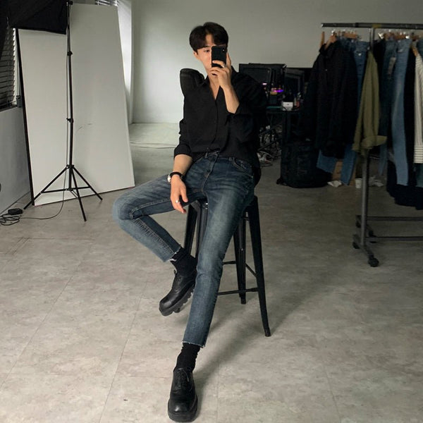 韓国ファッション SELCA-Skinny denim pants-mselca2023aw760-02