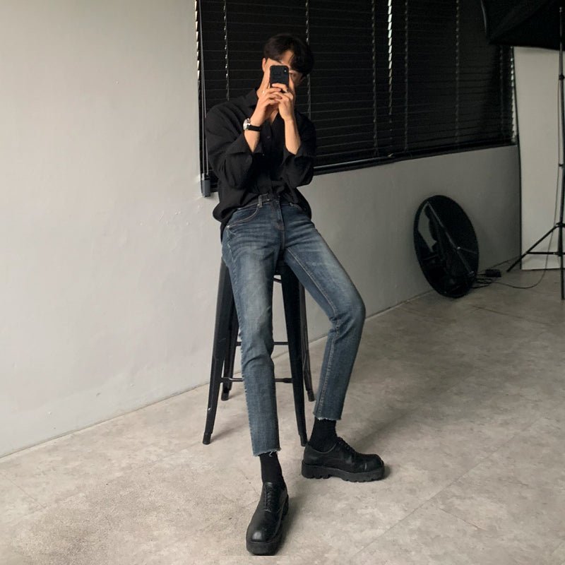 韓国ファッション SELCA-Skinny denim pants-mselca2023aw760-03