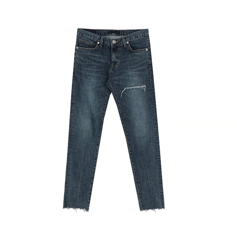 韓国ファッション SELCA-Skinny denim with damage-mselca2023aw761-02