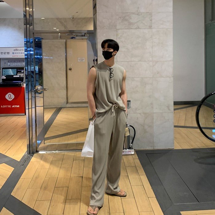 韓国ファッション SELCA-sleeveless Sweat Setup-mselca2023aw767-03
