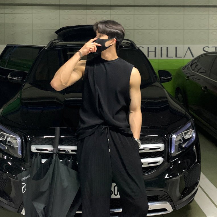 韓国ファッション SELCA-sleeveless Sweat Setup-mselca2023aw767-05