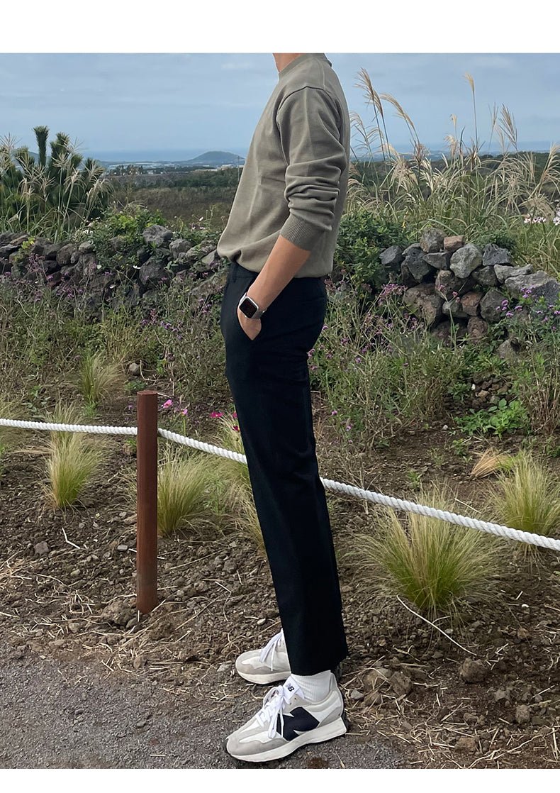 韓国ファッション SELCA-Slim straight slacks-mselca2023aw769-08
