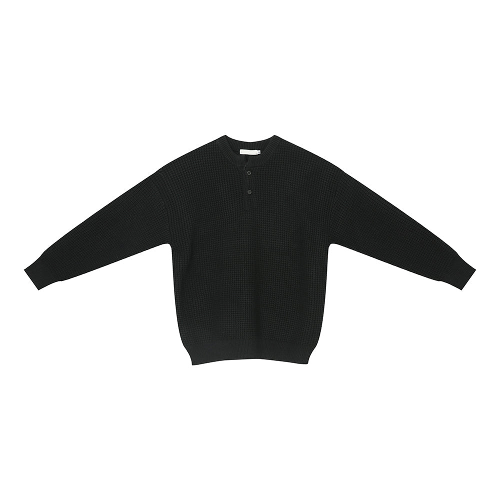 韓国ファッション SELCA-Solid Crew neck sweater-mselca2023aw773-011