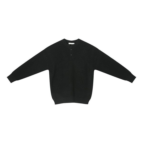 韓国ファッション SELCA-Solid Crew neck sweater-mselca2023aw773-011