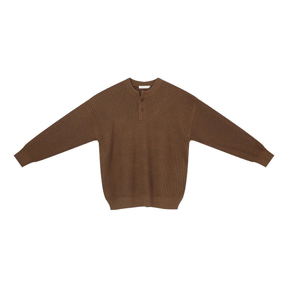 韓国ファッション SELCA-Solid Crew neck sweater-mselca2023aw773-014