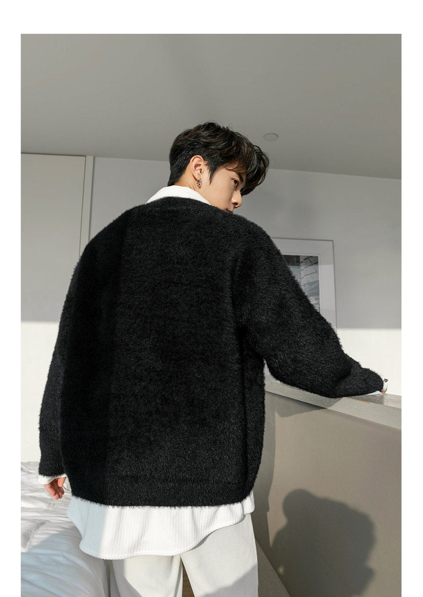 韓国ファッション SELCA-Solid Knit Cardigan or-mselca2023aw774-08