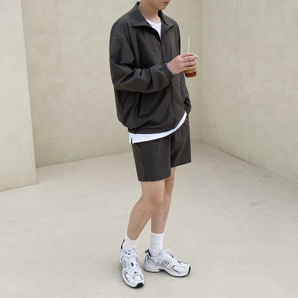 韓国ファッション SELCA-Sports Shorts Jacket Setup-mselca2023aw780-05