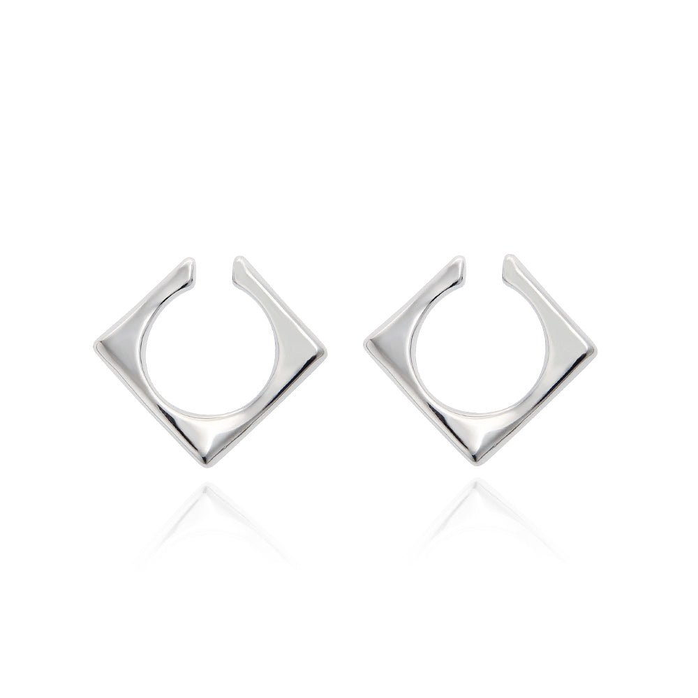 韓国ファッション SELCA-Square titanium earrings-mselca2023aw784-01