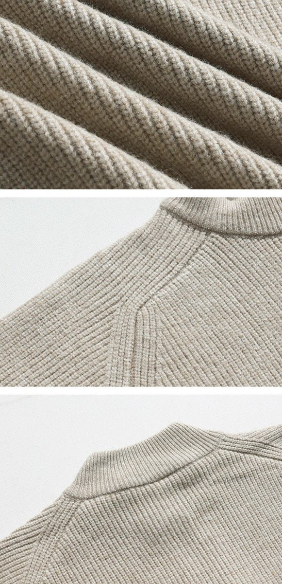 韓国ファッション SELCA-Stand collar zipper knit-mselca2023aw802-06