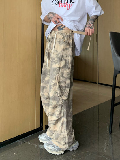 韓国ファッション SELCA-Camouflage pattern cargo pants-mselca2023aw80-05