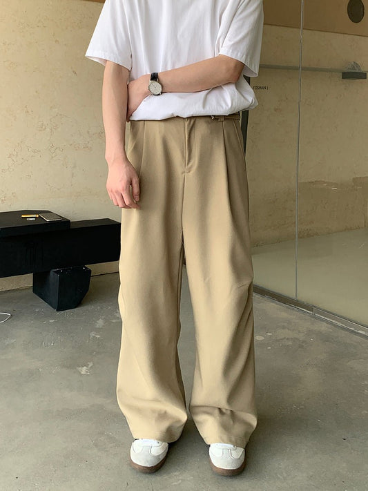 韓国ファッション SELCA-Straight -wide loose pants-mselca2023aw816-01