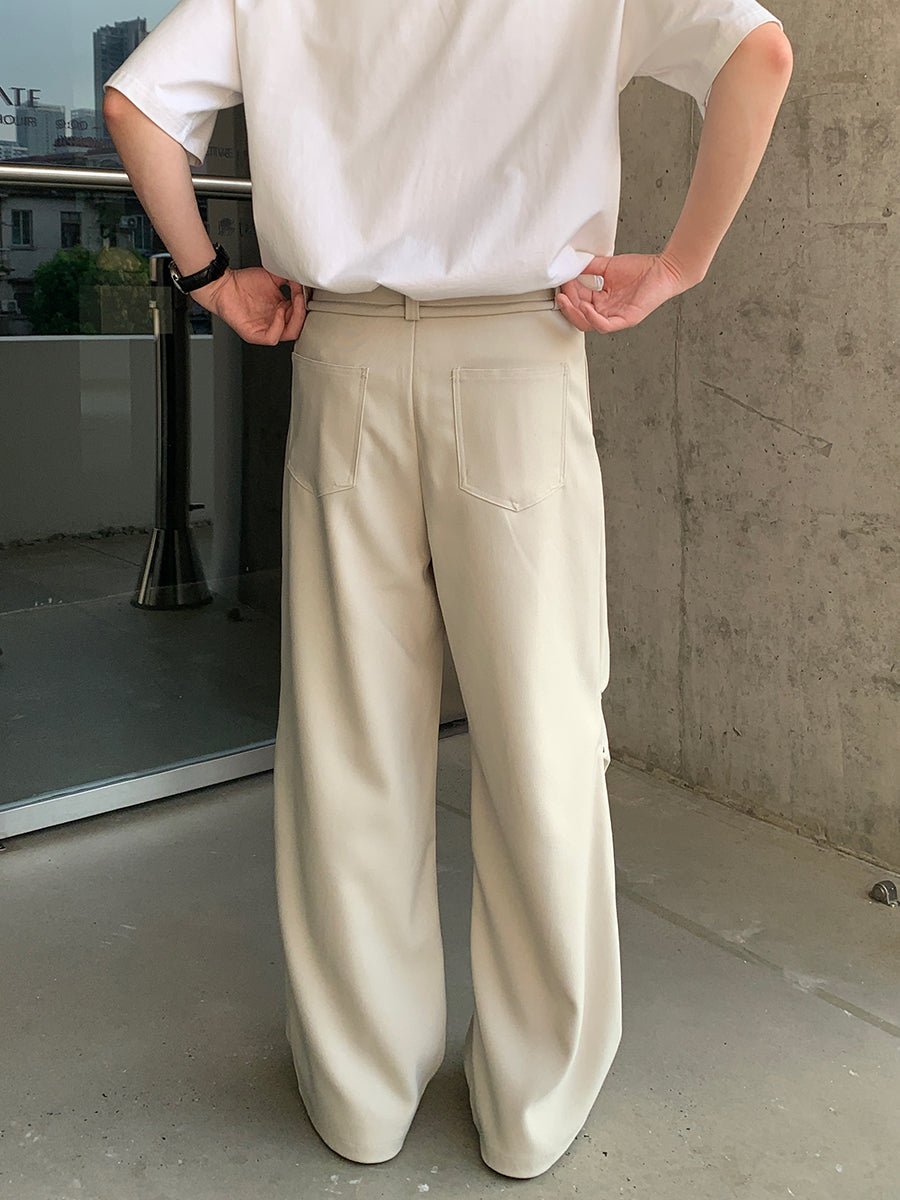 韓国ファッション SELCA-Straight -wide loose pants-mselca2023aw816-06