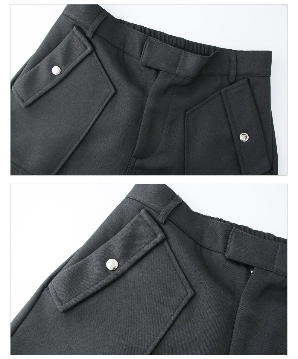韓国ファッション SELCA-Straight cargo pants-mselca2023aw818-09