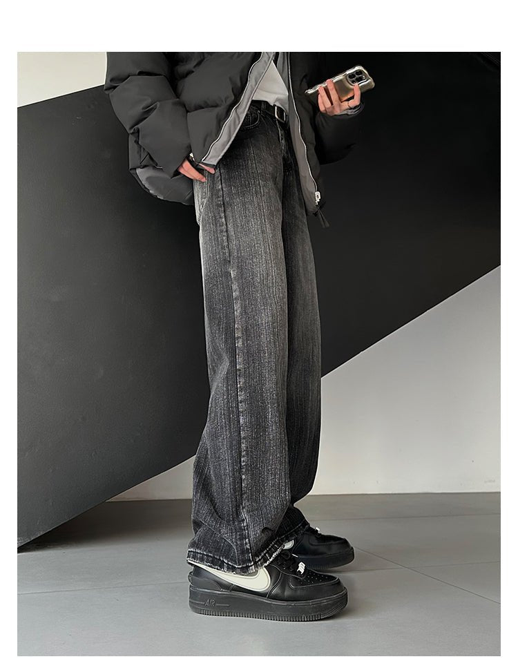 韓国ファッション SELCA-Straight casual denim pants-mselca2023aw821-07