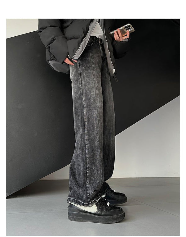 韓国ファッション SELCA-Straight casual denim pants-mselca2023aw821-07