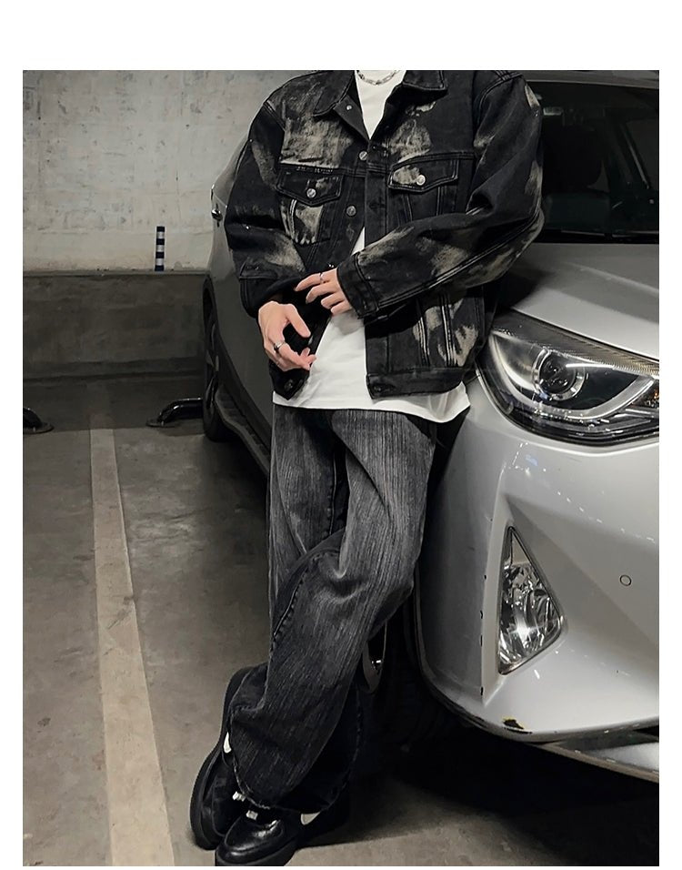 韓国ファッション SELCA-Straight casual denim pants-mselca2023aw821-02