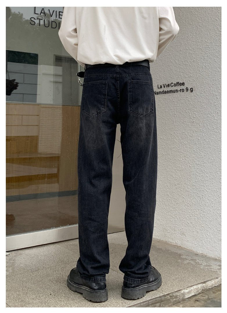 韓国ファッション SELCA-Straight casual denim pants-mselca2023aw821-05