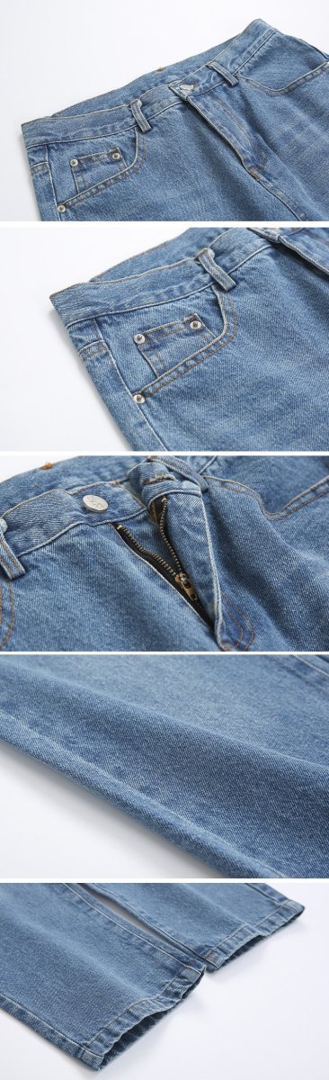 韓国ファッション SELCA-Straight denim jeans-mselca2023aw832-05