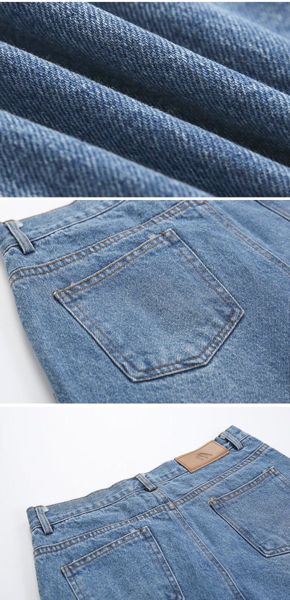 韓国ファッション SELCA-Straight denim jeans-mselca2023aw832-06