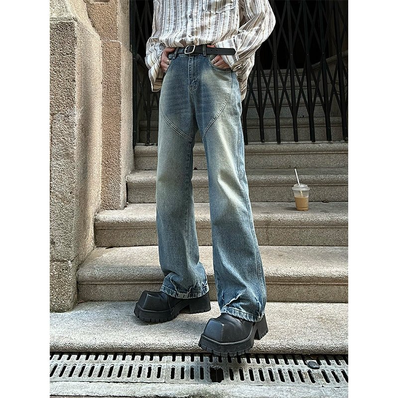 韓国ファッション SELCA-Straight flare denim pants-mselca2023aw845-02